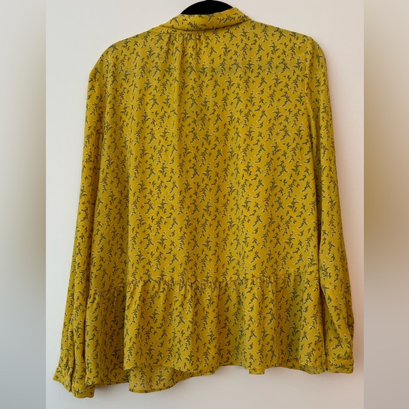 Yellow Peplum Blouse - Picture 3 of 5